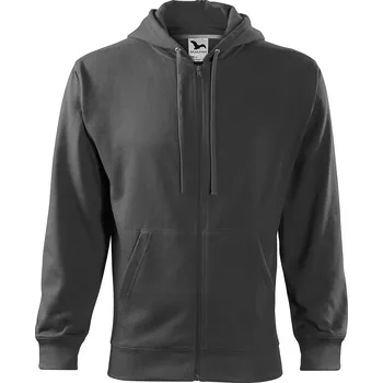 Pánská mikina Malfini Trendy Zipper Pánská mikina 410 ocelová šedá XXXL