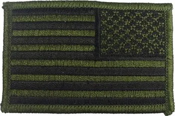 Nášivka Rothco US vlajka reverzní 7,5 x 5 cm zelená/černá