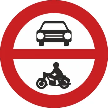 Dopravní značka Zákaz vjezdu všech motorových vozidel B11 70 cm