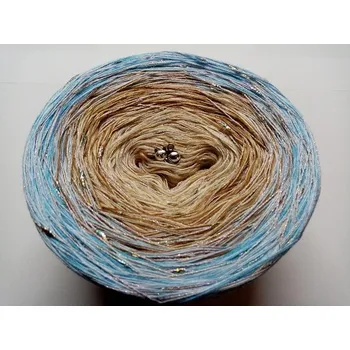 Příze Evženie 3-nitka 1000m s nopkovou nitkou (Duhové klubko s nopky Evženie)