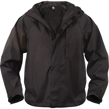 ROTHCO Bunda nepromokavá lehká s kapucí ČERNÁ velikost: M + Doprava zdarma na další nákup