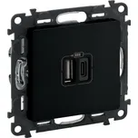 VALENA LIFE 2X USB NABÍJEČKA A+C 3A 15W ČERNÁ LEGRAND 756306