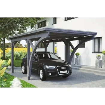 Přístřešek na auto Přístřešek na auto Konsta 304 x 500 cm břidlicově šedý vč. alu plechu a 2 oblouků