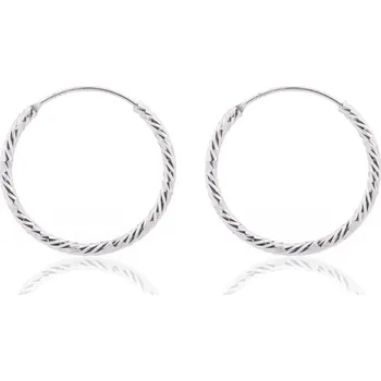 Náušnice Stříbrné náušnice kruhy 4 cm