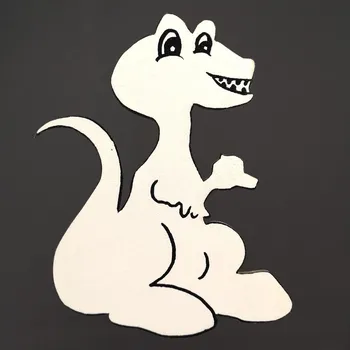 Dekorativní magnet AMADEA Dřevěný magnet k domalování dinosaurus, 20 cm
