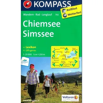 Chiemsee, Simssee (Kompass - 792) - turistická mapa