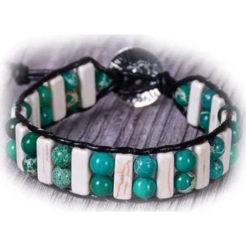 Náramek Módní kombinovaný náramek - Tyrkysový