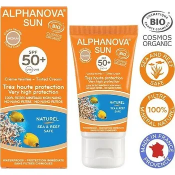 Přípravek na opalování Alphanova SUN Opalovací tónovací krém SPF 50+ 50 g