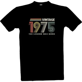 Pánská móda Tričko s potiskem Vintage 1975, the legend was born pánské