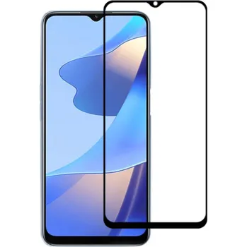 Picasee 3D ochranné tvrzené sklo s rámečkem pro OPPO A16 - černé