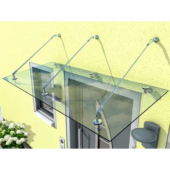 Stříška nad vchodové dveře Glasdesign skleněná vchodová stříška VD01 210x90 cm