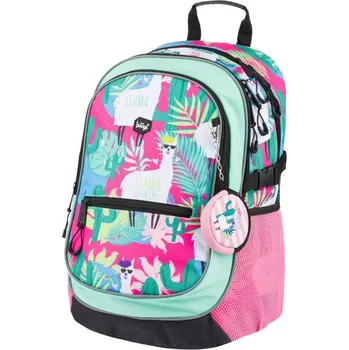 Školní batoh Růžovozelený zipový voděodolný dívčí školní batoh Haroula