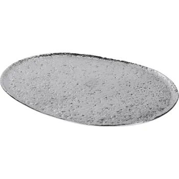 Podtácek Stříbrný tác s reliéfem 39x35x1,5 cm (132879 041 A98022190 tác stříbrný)