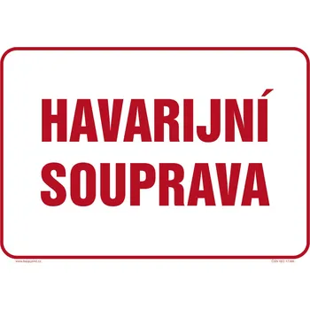 Kancelář Značka Havarijní souprava, hliník, 300 × 400 mm