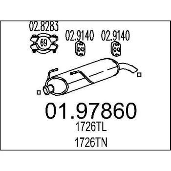 Tlumič výfuku Zadní tlumič výfuku MTS 01.97860