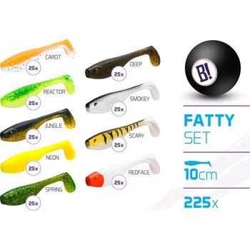 Umělá nástraha DELPHIN Sada nástrah BOMB Fatty 10cm / 225ks