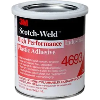 Průmyslové lepidlo 3M 4693 špičkové lepidlo na lepení plastů včetně obtížně lepitelných, 0,9463 litru