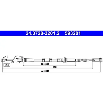 Spojka Tažné lanko, ovládání spojky ATE 24.3728-3201.2
