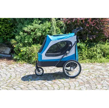 Kočárek pro psa PetStro Kočárek do 45 kg SKYLINE, modrý