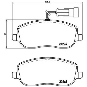 Brzdová destička Sada brzdových destiček, kotoučová brzda BREMBO P 23 100