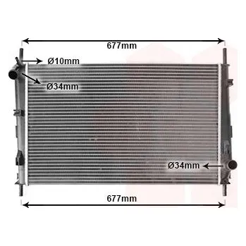 Chladič motoru Chladič, chlazení motoru VAN WEZEL 18002335