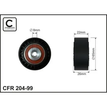 Auto-moto Vratná/vodicí kladka, klínový žebrový řemen CAFFARO 204-99