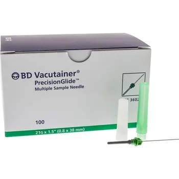 Injekční jehla Jehla BD Vacutainer 21G x 1,5" 0,80 x 38 mm zelená, 100 ks