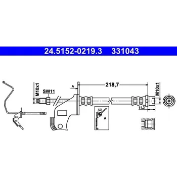 Brzdový systém Brzdová hadice ATE 24.5152-0219.3