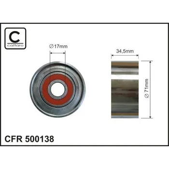 Vratná/vodicí kladka, klínový žebrový řemen CAFFARO 500138