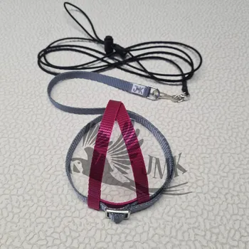 Postroj pro psa Postroj pro papoušky JMK vel.S,M,L barevná kombinace - Barva: Fialovo šedá, Velikost: S