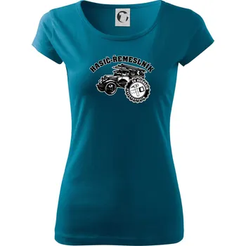 Dámské tričko Hasič řemeslník - Dámské triko Pure - XS ( Petrolejová )