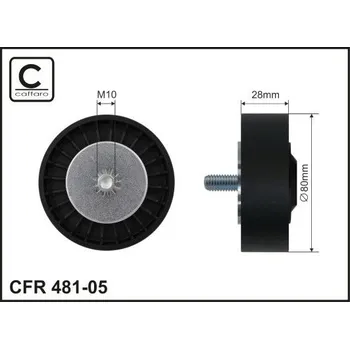 Auto-moto Vratná/vodicí kladka, klínový žebrový řemen CAFFARO 481-05