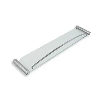 Drátěná police polička zaoblená se zábradlím čiré sklo/chrom 6253.0