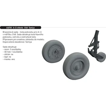 Plastikový model Eduard 1/48 A-1J wheels (TAMIYA)