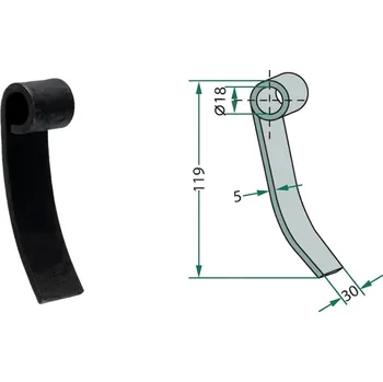 Mulčovací nůž pro Kverneland, Maletti, 119/5/18 mm