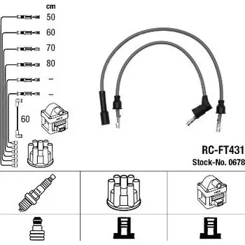 Zapalovací kabel Sada kabelů pro zapalování NGK 0678