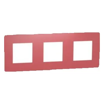 vypínač Unica Studio Color NU280613 Rámeček trojnásobný, červený/bílý, Schneider Electric