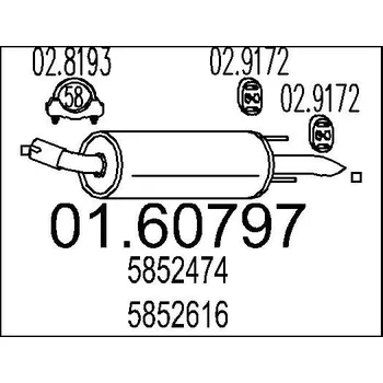 Auto-moto Zadní tlumič výfuku MTS 01.60797