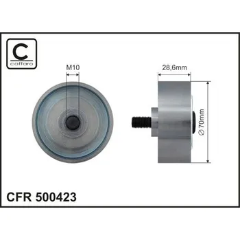 Auto-moto Vratná/vodicí kladka, klínový žebrový řemen CAFFARO 500423