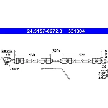 Brzdová hadice Brzdová hadice ATE 24.5157-0272.3
