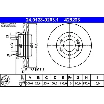 Brzdový kotouč Brzdový kotouč ATE 24.0128-0203.1
