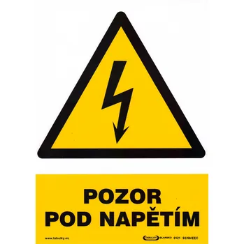 Pozor pod napětím (magnetická tabulka A5)