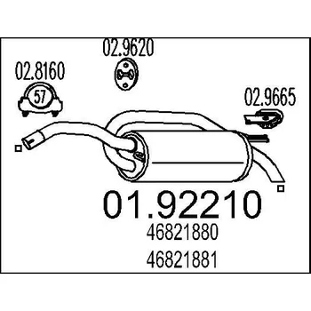 Auto-moto Zadní tlumič výfuku MTS 01.92210