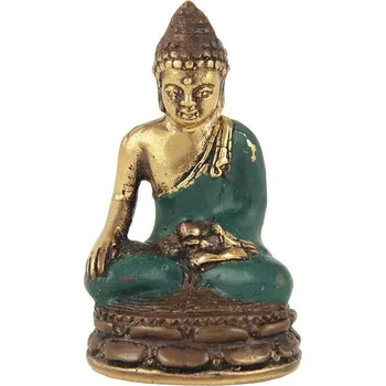 Soška Buddha kov 6,5 cm patina 02