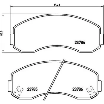Brzdová destička Sada brzdových destiček, kotoučová brzda BREMBO P 99 003