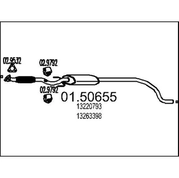 Auto-moto Střední tlumič výfuku MTS 01.50655