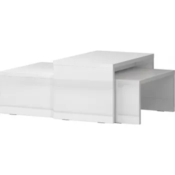 Konferenční stolek Set konferenčních stolků Tiana - bílá