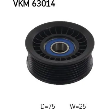 Vratná/vodicí kladka, klínový žebrový řemen SKF VKM 63014