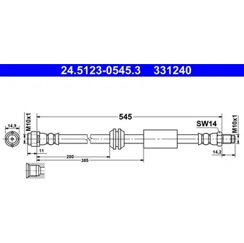Brzdová hadice Brzdová hadice ATE 24.5123-0545.3
