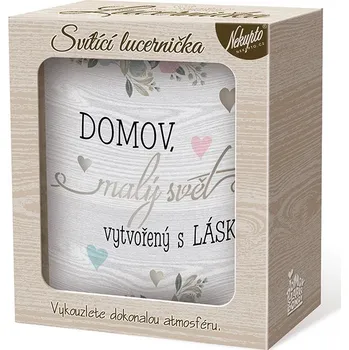 Svícen Svítící dekorace lucerna Domov, malý svět Sladký domov